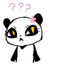 Girl-ish panda sticker #4029153