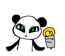 Girl-ish panda sticker #4029154