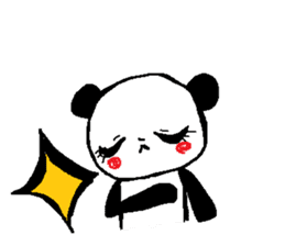 Girl-ish panda sticker #4029156