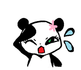 Girl-ish panda sticker #4029157