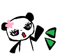 Girl-ish panda sticker #4029158