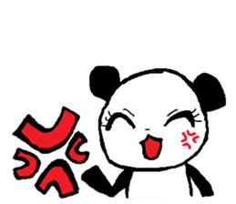 Girl-ish panda sticker #4029159