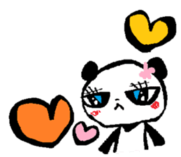 Girl-ish panda sticker #4029160