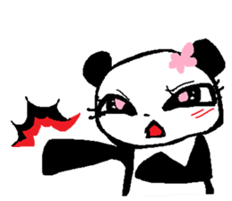 Girl-ish panda sticker #4029162