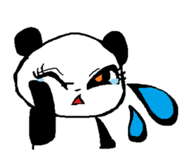 Girl-ish panda sticker #4029163