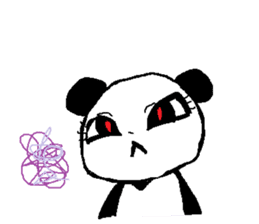 Girl-ish panda sticker #4029165