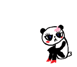 Girl-ish panda sticker #4029166