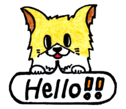 Soft cuddly Corgi's life sticker #4029448