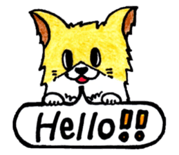 Soft cuddly Corgi's life sticker #4029448