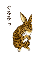Rabbit leopard sticker #4030267