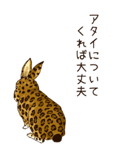Rabbit leopard sticker #4030281
