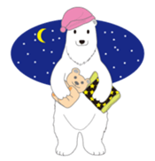 Charming polar bear sticker #4030370