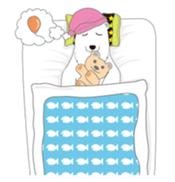 Charming polar bear sticker #4030371