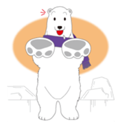 Charming polar bear sticker #4030373