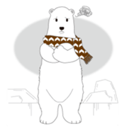 Charming polar bear sticker #4030374