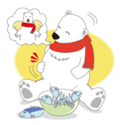 Charming polar bear sticker #4030378