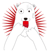 Charming polar bear sticker #4030379