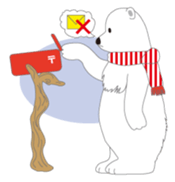 Charming polar bear sticker #4030380