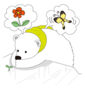 Charming polar bear sticker #4030382