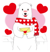 Charming polar bear sticker #4030386