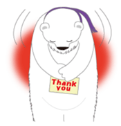 Charming polar bear sticker #4030388