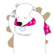 Charming polar bear sticker #4030389