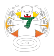 Charming polar bear sticker #4030391