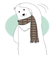 Charming polar bear sticker #4030396