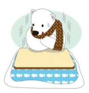 Charming polar bear sticker #4030397