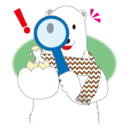 Charming polar bear sticker #4030398
