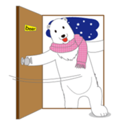 Charming polar bear sticker #4030399