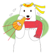 Charming polar bear sticker #4030401