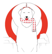 Charming polar bear sticker #4030403