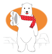 Charming polar bear sticker #4030406