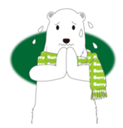 Charming polar bear sticker #4030407