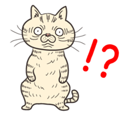 Cat Looks 3 -ugly cat sticker- sticker #4030824