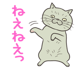 Cat Looks 3 -ugly cat sticker- sticker #4030831