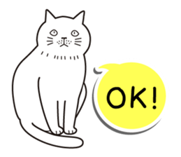 Agreeable responses cat -Words between- sticker #4030896