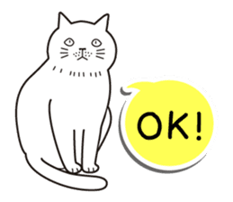Agreeable responses cat -Words between- sticker #4030896