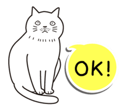 Agreeable responses cat -Words between- sticker #4030896