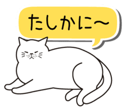 Agreeable responses cat -Words between- sticker #4030911