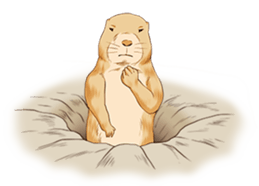 Lovely gesture of prairie dogs sticker #4031008