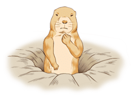 Lovely gesture of prairie dogs sticker #4031008