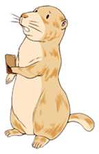 Lovely gesture of prairie dogs sticker #4031020