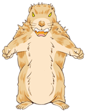 Lovely gesture of prairie dogs sticker #4031025