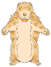 Lovely gesture of prairie dogs sticker #4031025