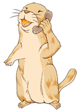 Lovely gesture of prairie dogs sticker #4031027