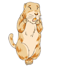 Lovely gesture of prairie dogs sticker #4031033
