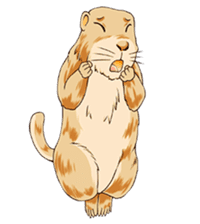 Lovely gesture of prairie dogs sticker #4031033