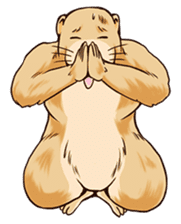 Lovely gesture of prairie dogs sticker #4031047